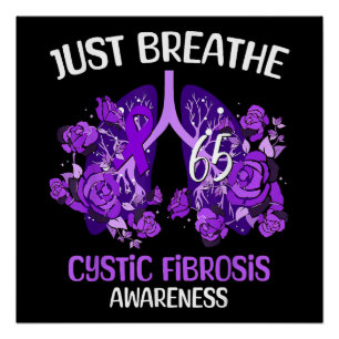 Pôster Apenas Respire Conscientização sobre Fibrose Císti