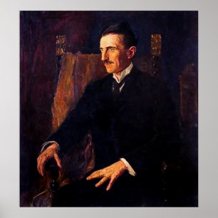 Poster Apenas Retrato da Vida Conhecida de Nikola Tesla 1