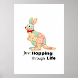 Poster Apenas Saltando pela Vida Design de Canguru