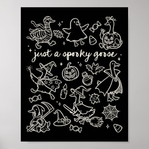 Poster Apenas Um Doodles De Bobo De Halloween Cute Cute C