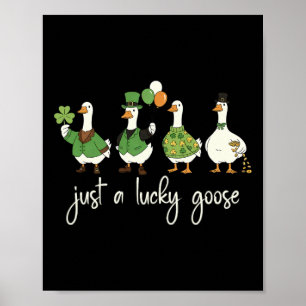 Poster Apenas Um Ganso Sortudo Leprechaun Irlandês Engraç