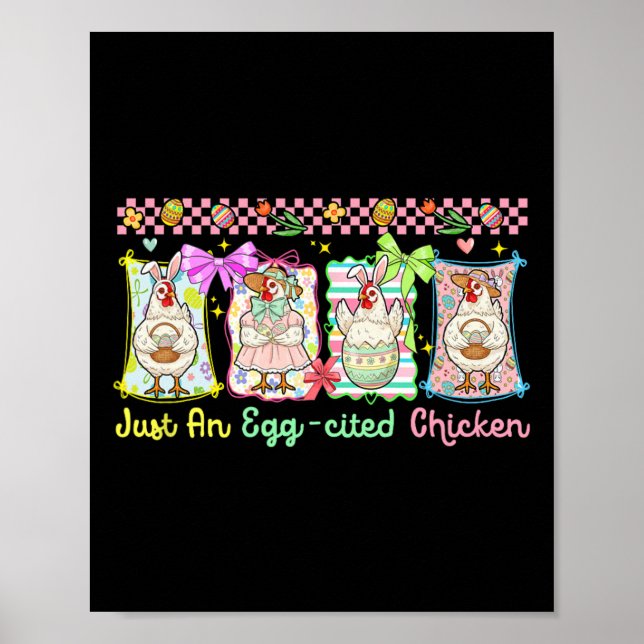 Poster Apenas um grupo de Páscoa de coelho frango Egg-cit (Frente)