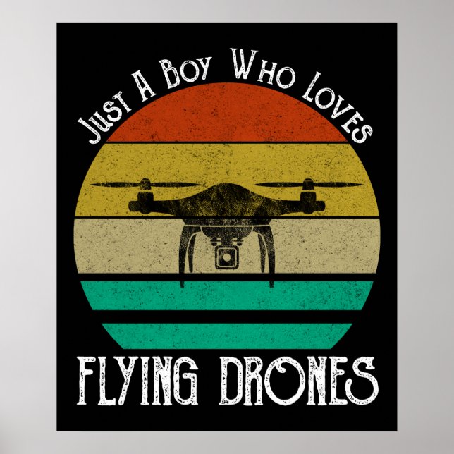 Poster Apenas Um Menino Que Adora Drones Voadores (Frente)