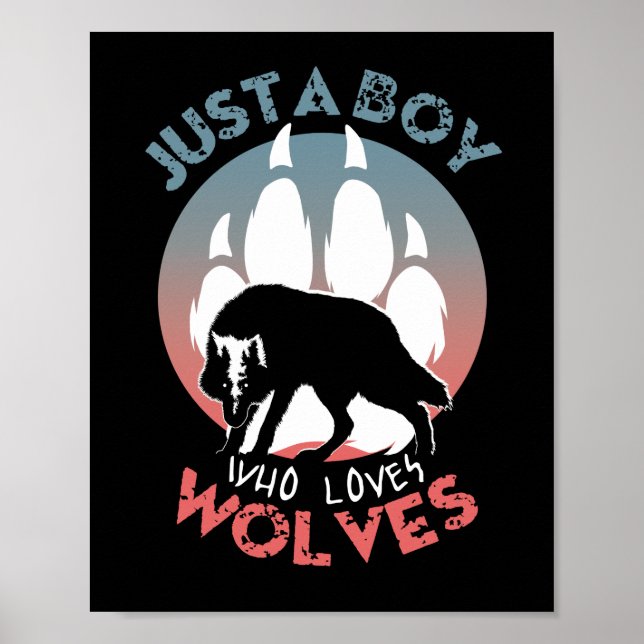 Poster Apenas um menino que ama lobos (Frente)