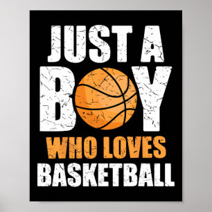 Poster Apenas Um Menino Que Ama O Basquete