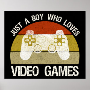 Poster Apenas Um Menino Que Ama Videojogos