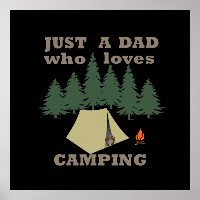 Poster apenas um pai que ama acampar e fazer trilhas (Frente)