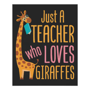 Pôster Apenas um professor que ama girafas
