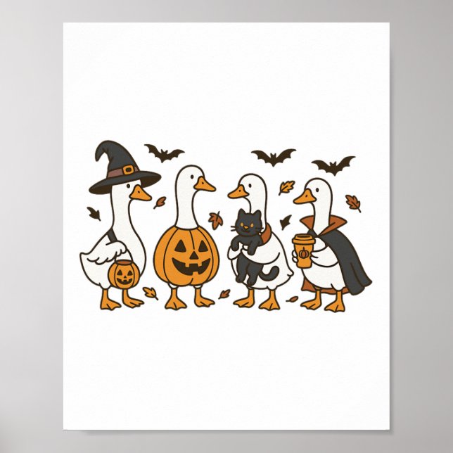 Poster Apenas Um Sapo Louco De Ganso De Halloween Ghost S (Frente)