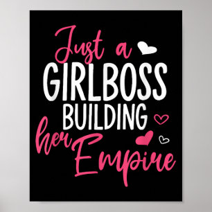 Poster Apenas uma chefe de menina construindo seu império
