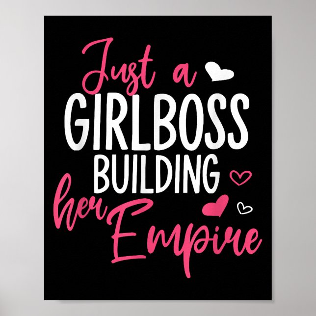 Poster Apenas uma chefe de menina construindo seu império (Frente)