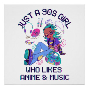 Pôster Apenas uma garota dos anos 90 que gosta de música