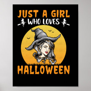 Poster apenas uma garota que ama designs de halloween