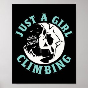 Poster Apenas Uma Garota Que Ama Escalar Para Um Escalado