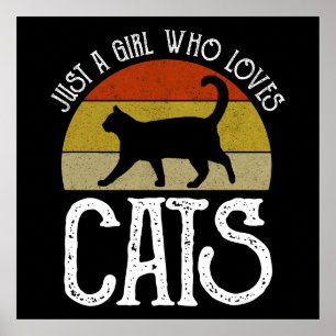 Poster Apenas Uma Garota Que Ama Gatos