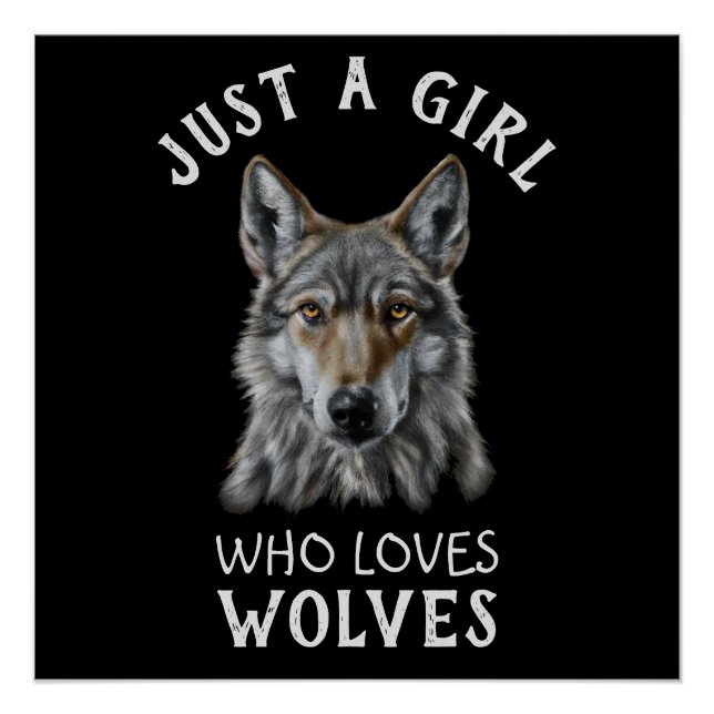 Pôster Apenas uma garota que ama lobos (Frente)