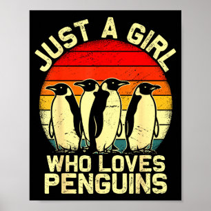 Poster Apenas Uma Garota Que Ama Pinguins Lindo Animal Di