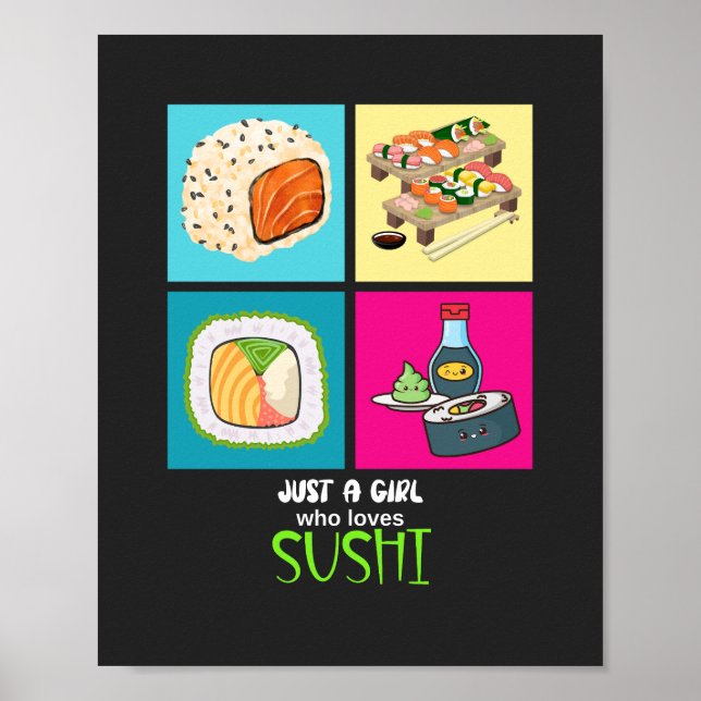 Poster Apenas uma garota que ama Sushi (Frente)
