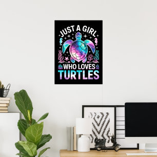 Poster apenas uma garota que ama tartarugas