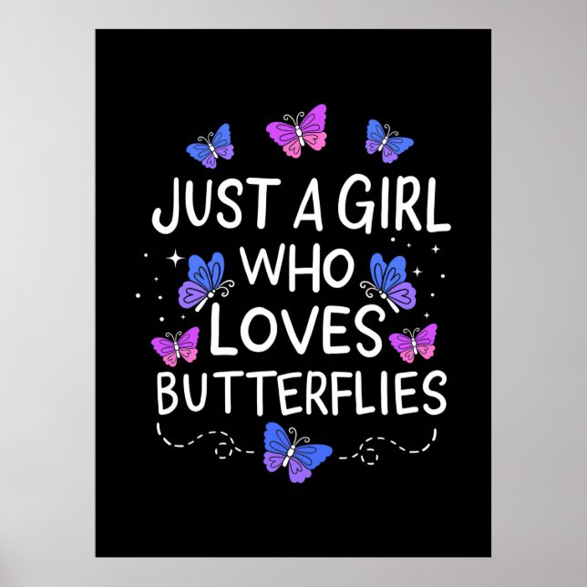 Poster Apenas Uma Menina Que Ama Borboleta (Frente)