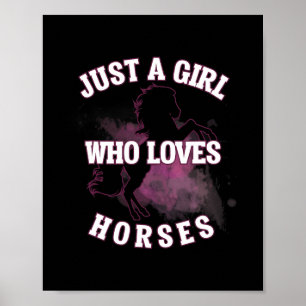 Poster Apenas Uma Menina Que Ama Camisa De Cavalo Atleta