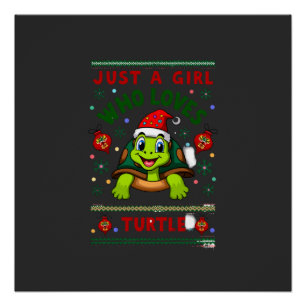 Pôster Apenas Uma Menina Que Ama Camisa De Natal Combinan