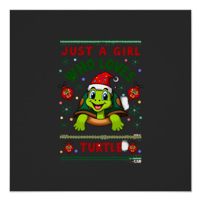 Pôster Apenas Uma Menina Que Ama Camisa De Natal Combinan (Frente)