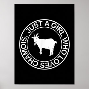 Poster Apenas Uma Menina Que Ama Chamois Presente Para As