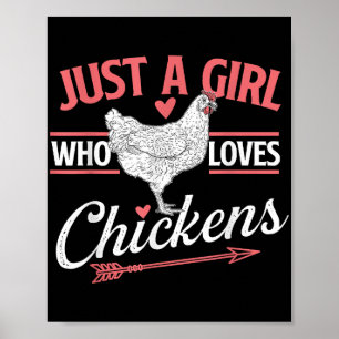 Poster Apenas Uma Menina Que Ama Galinha - Pou De Frangos