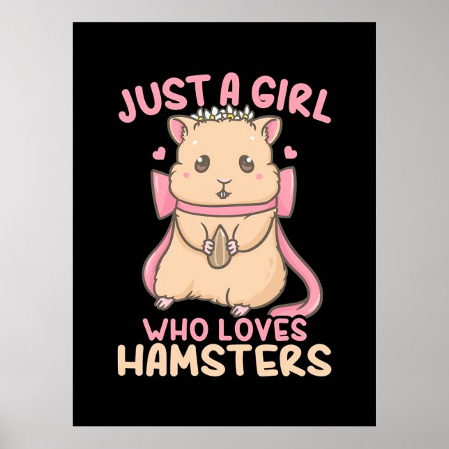 Poster Apenas Uma Menina Que Ama Hamsters (Frente)