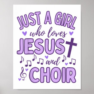 Poster Apenas Uma Menina Que Ama Jesus E Coro Christian M