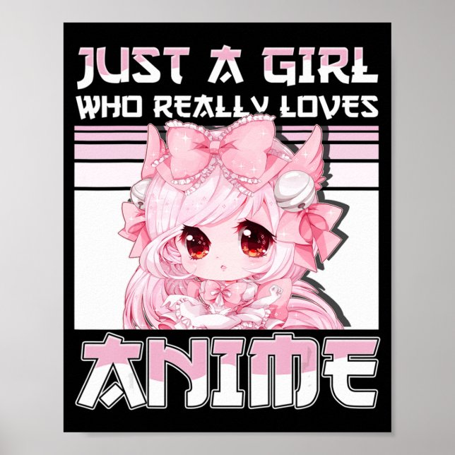 Poster Apenas Uma Menina Que Ama Mesmo As Meninas De Anim (Frente)
