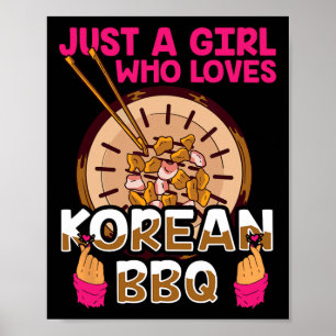 Poster Apenas Uma Menina Que Ama O Churrasco Coreano Búlg