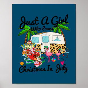Poster Apenas Uma Menina Que Ama O Natal Em Um Acampament