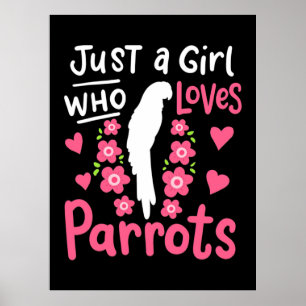 Poster Apenas Uma Menina Que Ama O Papagaio