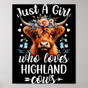 Poster Apenas Uma Rapariga Que Ama Vacas das Terras Altas