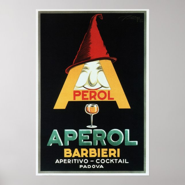Poster APEROL BARBIERI Italiano Aperitif Cocktail Liqueur (Frente)