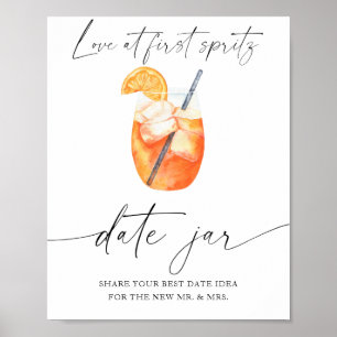 Poster Aperol - ideias noturnas. Bridal de boião