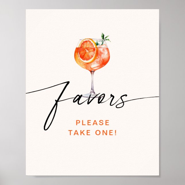 Poster Aperol Spritz Favora Chá de panela (Frente)