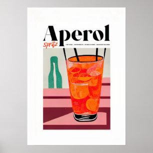 Poster Aperol Spritz Modern Abstrato Art