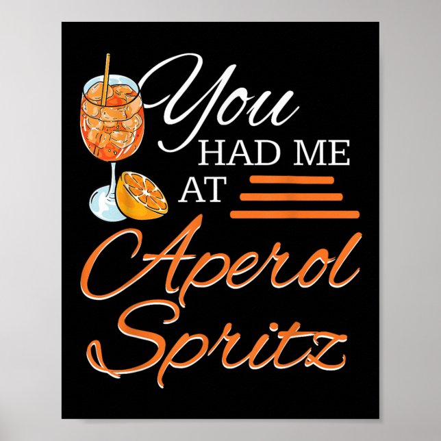 Poster Aperol Spritz Tail Party Álcool Beber Summer Beve (Frente)