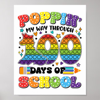 Poster Aperte-Me Por 100 Dias De Crianças Escolares 100t