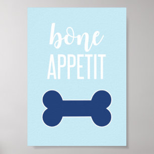 Poster Apetite Óssea Símbolo de Festa de aniversário da p