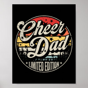 Poster Aplaudir Pai Cheerleading Pai Retro Vintage Cheerl