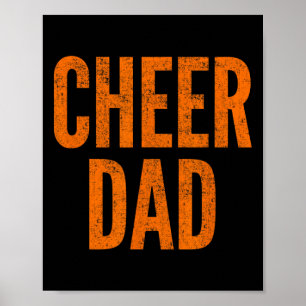 Poster Aplaudir Pai Laranja e Preto Cheerleading Correspo