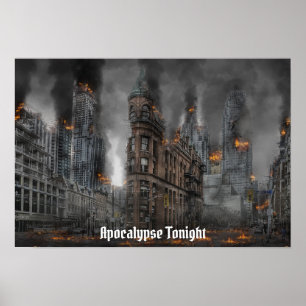 Poster Apocalipse Esta Noite Cidade em Chamas