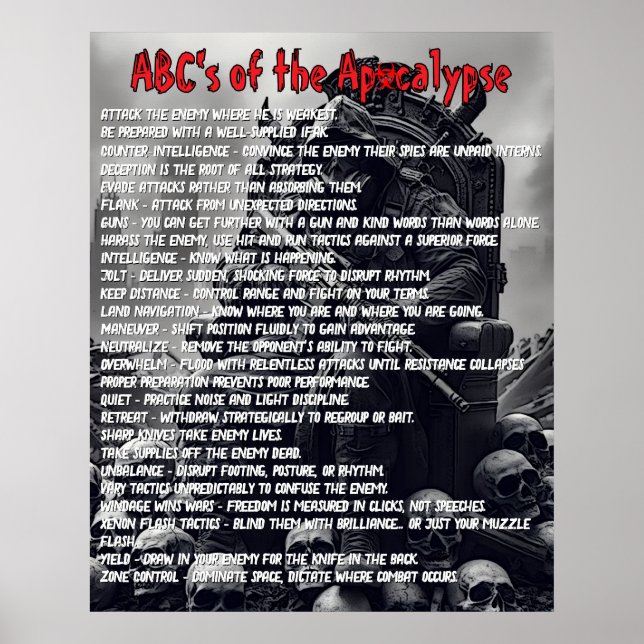 Poster Apocalypse ABC's (Frente)