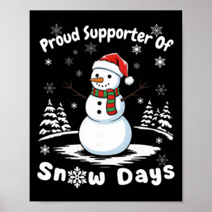 Poster Apoiador de Dia de Neve Floco de Neve Boneco de Ne