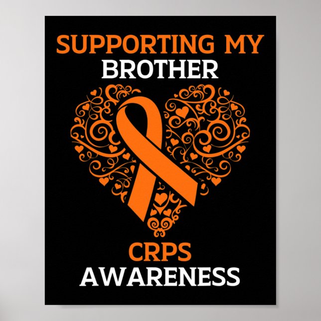 Poster Apoiando Meu Irmão Rsd Crps Consciência Mês Ora (Frente)