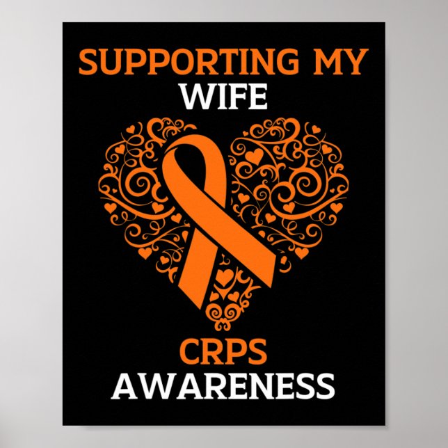 Poster Apoiando minha esposa RSD Mês de Consciência CRPS  (Frente)